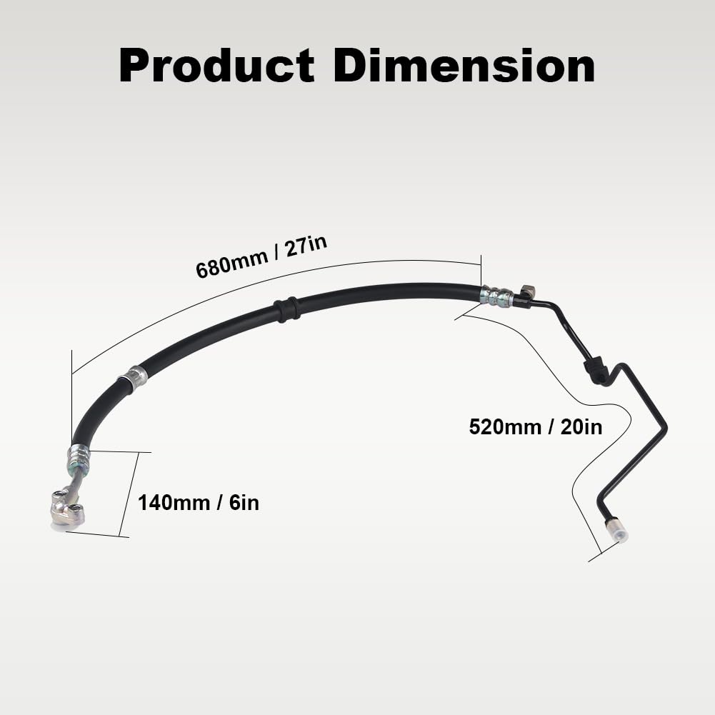WMPHE Compatible with Power Steering Pressure Hose Assembly Honda Odyssey V6 3.5L 2005 2006 2007 Replace OEM 53713-SHJ-A01