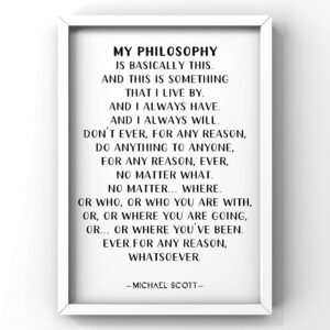 My Philosophy,Michael Scott Quote,The Office Quote,Tv Office Tv Show,Michael Scott Print,Michael Scott,Office Wall Art,Motivational Art