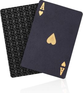 acelion waterproof playing cards, plastic playing cards, deck of cards, gift poker cards (black diamond cards)