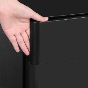 SONGMICS File Cabinet, Steel Filing Cabinet with 3 Drawer, Mobile Pedestal Cabinet Under Desk, with Lock, Fully Assembled Except Casters, Black UOFC030B01