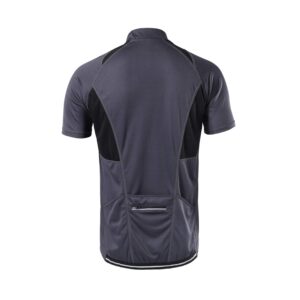 BERGRISAR Men's Half Zipper Cycling Jersey Short Sleeves Bike Bicycle Shirts with Zipper Pocket Quick-Dry Breathable BG060 Grey M