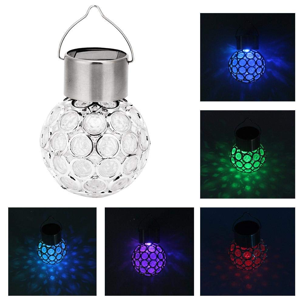 Yosoo LED Solar Hanging Light Connectable Lawn Courtyard Lights Lamp Decor for Garden Home Decoration