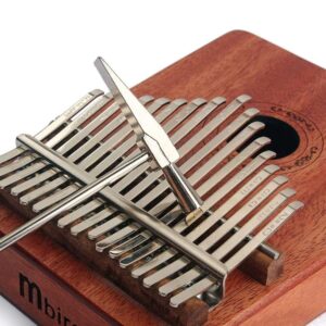 Liyafy Pack of 17 Keys Kalimba DIY Keys Bridge Kit with Tuning Hammer for DIY Kalimba Mbira Thumb Piano Repairing Parts