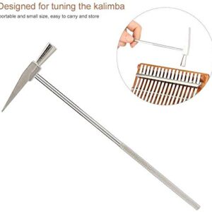 Liyafy Pack of 17 Keys Kalimba DIY Keys Bridge Kit with Tuning Hammer for DIY Kalimba Mbira Thumb Piano Repairing Parts