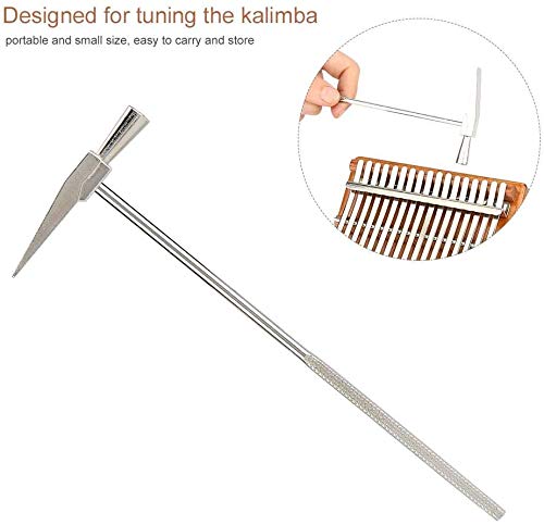 Liyafy Pack of 17 Keys Kalimba DIY Keys Bridge Kit with Tuning Hammer for DIY Kalimba Mbira Thumb Piano Repairing Parts