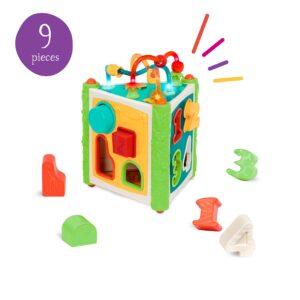 Battat – Activity Cube & Shape Sorter – 8 Shapes & Bead Maze – Music & Lights – Learning Toy For Toddlers, Kids – Jungle Fun! Activity Center – Jungle Fun! Activity Center