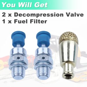 Decompression Valve for Stihl MS260 MS290 MS360 MS381 MS390 MS660 Chainsaw, ADEFOL Decompression Valve + Fuel Filter Replacement Parts Compatible with Husqvarna 362 365 371 372 372XP and More