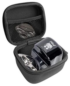 fitsand hard case compatible for skull shaver pitbull silver pro electric head & face shaver