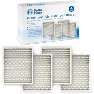 fette filter - air purifier hepa filter compatible with hunter hepatech 30928 for models 30057 30059 30067 30078 30079 30124 30126 air purifier pack of 4 part # 30928