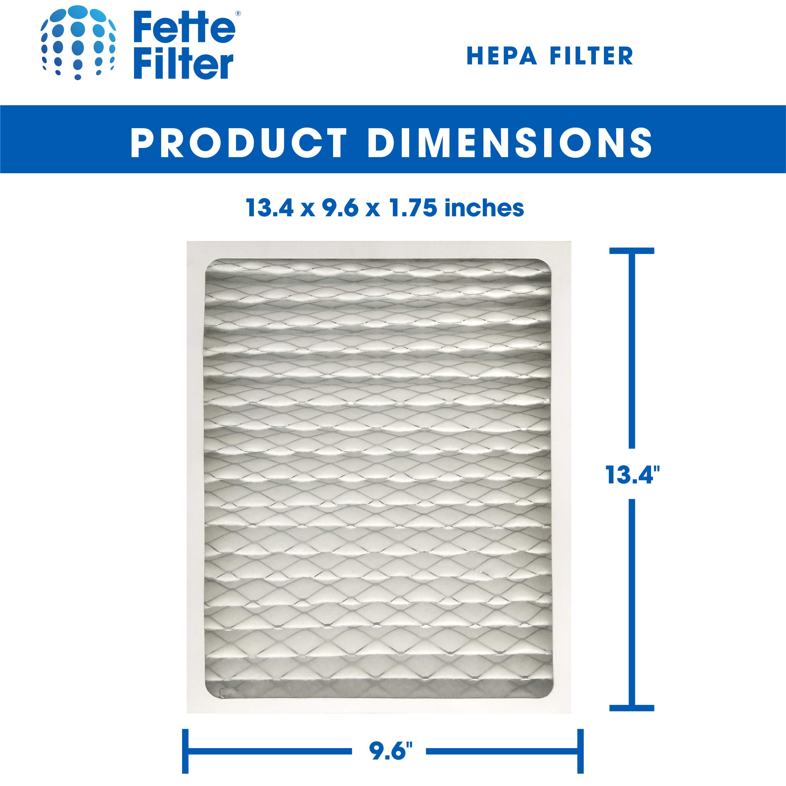 Fette Filter - Air Purifier HEPA Filter Compatible with Hunter HEPAtech 30928 for models 30057 30059 30067 30078 30079 30124 30126 Air Purifier Pack of 4 Part # 30928