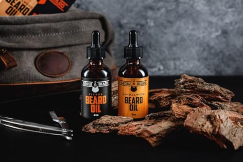 Beard Oil For Men, Beard Growth Oil, Beard Care, Best Beard Oil, All Natural, Sandalwood & Citrus Scent, Mens Gifts (2 Pack Of 2 oz)