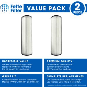 Fette Filter - TPP440F True HEPA H13 Replacement Filter Compatible with Therapure Envion Air Purifier Models TPP440 TPP540 TPP640 TPP640S - Package Contains 2 Replacement Filters.