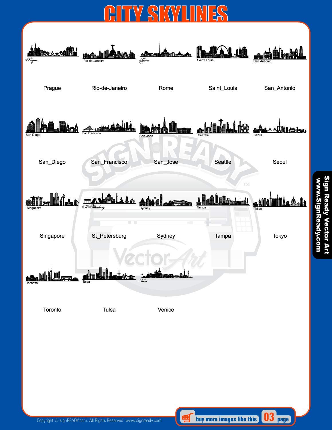 City Skylines-Cityscape Clipart-Vector Clip Art-Vinyl Cutter Plotter Images-T-Shirt Design Graphics CD