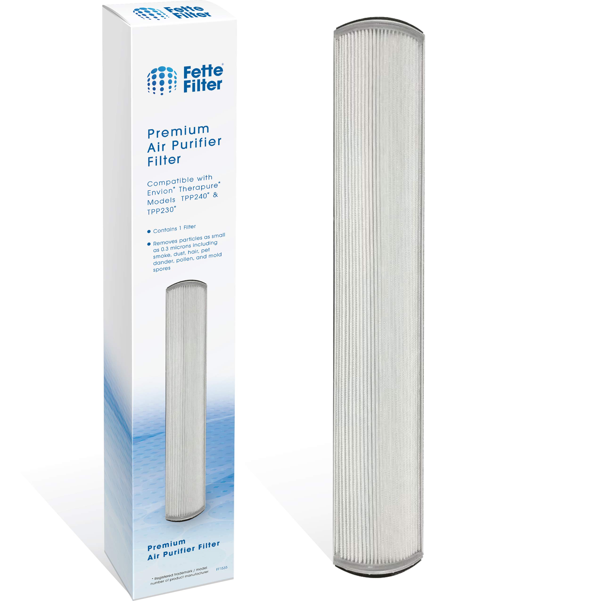 Fette Filter - Premium H13True Hepa Filter Compatible with Envion Therapure TPP230 TPP230H TPP240 TPP240D Air Purifiers Compare to Part # TPP240F - Pack of 1