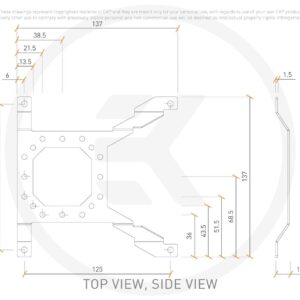 EKWB EK-Loop Uni Pump Reservoir Mounting Bracket, 140mm