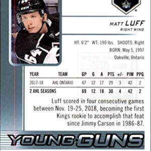 2018-19 Upper Deck NHL Series 2 Young Guns #462 Matt Luff RC Rookie Card Los Angeles Kings Official UD Ser 2 Hockey 18/19 Trading Card