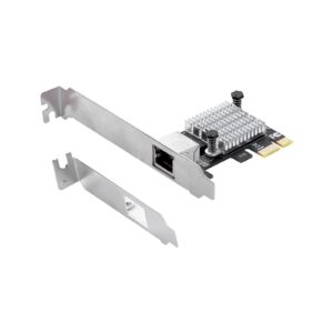 okn 2.5gbase-t pcie network adapter rj45 lan controller up to 2500 mbps pci express gigabit ethernet card with standard and low-profile brackets support windows and windows server