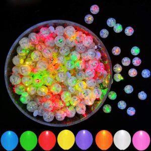 JJGoo 30Pcs Multicolor LED Balloon Lights, Waterproof Flash Round Tiny Led Light for Paper Lantern Easter Egg Pumkin Birthday Party Wedding Decoration