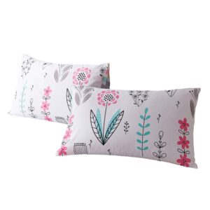 highbuy 100% cotton rabbit print pillowcases set 2pcs, 20''×26'' kids queen decorative pillow cover,set of 2,standard,envelope closure standard pillowcase