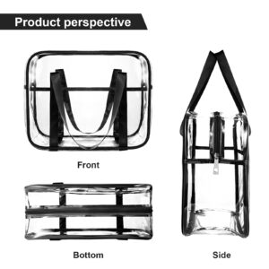 Clear Toiletry Bag Thick Transparent Cosmetic Bag Waterproof Makeup Artist Large Bag Diaper Case Luggage Organizer Storage Easy Clean Large