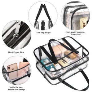 Clear Toiletry Bag Thick Transparent Cosmetic Bag Waterproof Makeup Artist Large Bag Diaper Case Luggage Organizer Storage Easy Clean Large