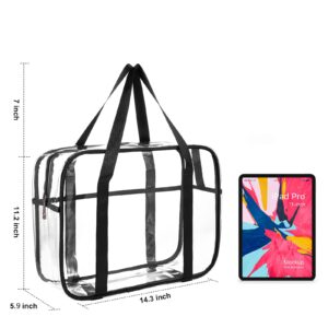 Clear Toiletry Bag Thick Transparent Cosmetic Bag Waterproof Makeup Artist Large Bag Diaper Case Luggage Organizer Storage Easy Clean Large