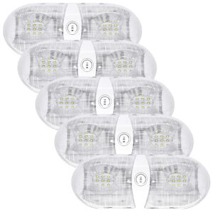 miady rv interior light 650 lumens 12v rv led ceiling dome light with on/off switch for car/rv/trailer/camper/boat, natural white 4000-4500k, 60x2835smd (pack of 5)