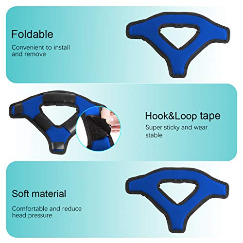 Orzero Head Cushion Compatible for Quest VR Headset (Only Fits for Quest 1st Gen), Comfortable Protective Strap Headband (Blue)