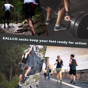 eallco Mens Ankle Socks Low Cut Athletic Cushioned Running Tab Socks 6 Pack