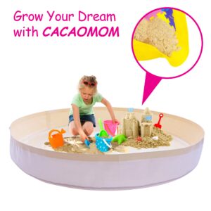 Cacaomom Activity Play Mat for Kids and Toddlers - 60” Diameter, Durable Mats for Floor - with Fun Activity Shapes