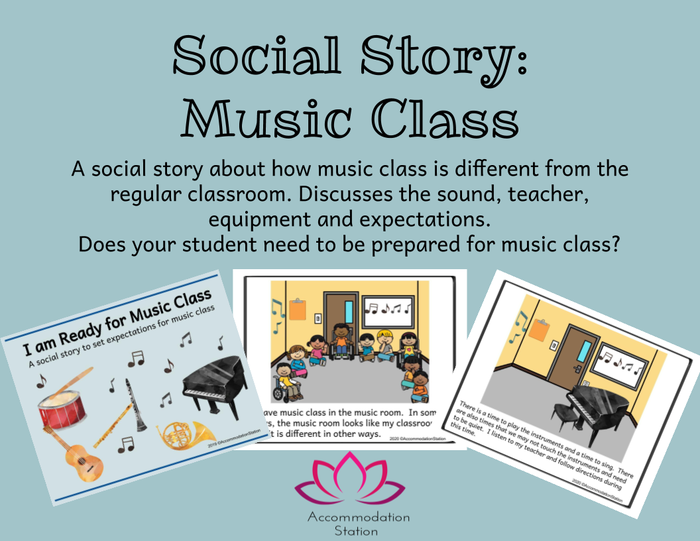 Music Social Story: Setting Expectations to Prepare Students for Specials