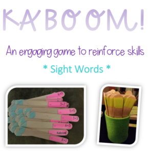 kaboom! sight words games