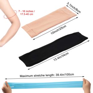 8 Pairs Arm Shapers Set Upper Arm Compression Sleeve Slimming Arm Warps Arm Slimming Shaper for Woman Cooling Arm Sleeves Cover Sun Sleeves Cover with Thumb Hole