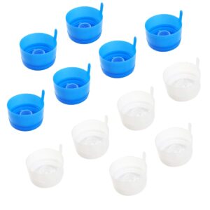eve'slove 5 gallon water jug cap 3 gallon non-spill replacement caps, five gallon cap quantity of 12, fits 55 mm bottles bpa free