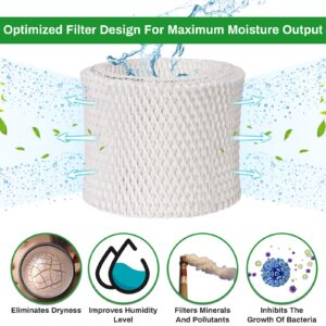 Future Way 6-Pack WF2 Humidifier Filter Compatible with Vicks V3900, V3100, V3700, Kaz WF2 V3100 Humidifiers