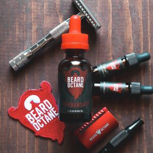 Beard Octane: Barbershop - Natural Beard Oil w/Argan Oil - 1 Oz - Promotes Softer Beards - Made in USA - Premium Beard Care