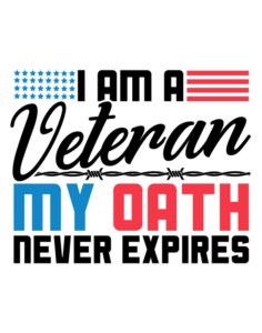 i am a veteran my oath never expires quote - history classroom wall print