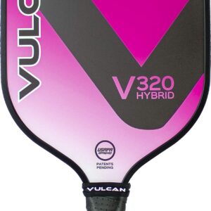 Vulcan | V320 Pickleball Paddle | Hybrid Performance | Polypropylene Core - Fiberglass Surface | USAP Approved | Pink Wave