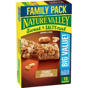 nature valley granola bars, sweet and salty nut, peanut, 1.2 oz, 15 ct