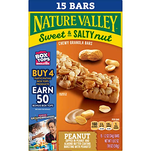 Nature Valley Granola Bars, Sweet and Salty Nut, Peanut, 1.2 oz, 15 ct