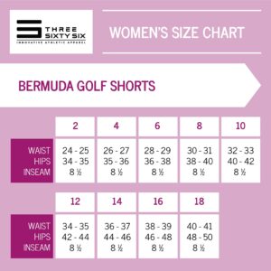 Three Sixty Six Womens Bermuda Golf Shorts 8 ½ Inch Inseam - Quick Dry Active Shorts with Pockets, Athletic and Breathable Silver Grey