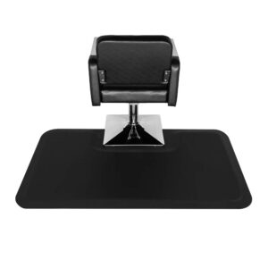 omysalon 1/2'' thick anti fatigue mat for hairstylist standing, 3'x5' barber floor matt with square cut out for salon styling chair, hair cutting hairdressing equipment