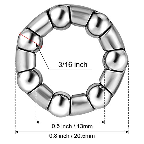 Jaceyon Bicycle Bearing 3/16" x 7 Bike Wheel Bearings Retainer, Replacement Bike Parts 4Pcs Repair Accessories for Bike Front Rear Axle