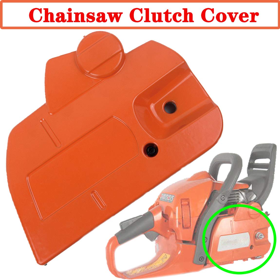 NAKAO Chainsaw Clutch Cover with Brake, for Husqvarna 445,450 Replaces OEM 544097902, 578097901