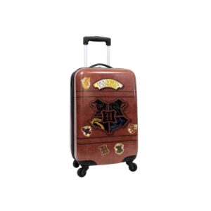 harry potter luggage 21 inch hogwarts express hard-sided suitcase rolling luggage carry-on tween spinner travel trolley for kids - brown