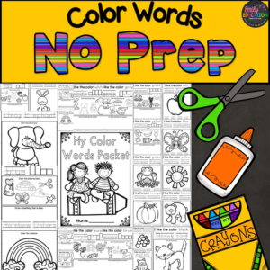 colors and color words pack no prep activities