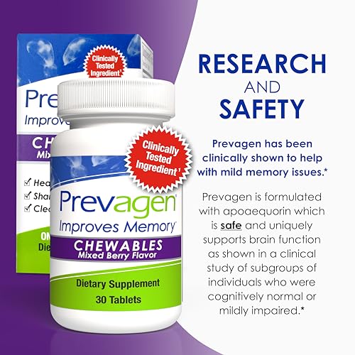 Prevagen Improves Memory - Regular Strength 10mg, 30 Chewables |Mixed Berry-3 Pack| with Apoaequorin & Vitamin D & Prevagen 7-Day Pill Minder | Brain Supplement for Better Brain Health