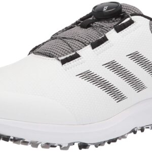 adidas mens Golf Shoe, White/Black/Grey, 10.5 US