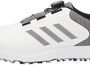 adidas mens Golf Shoe, White/Black/Grey, 10.5 US