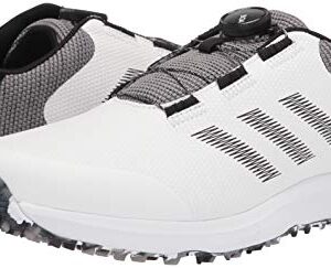 adidas mens Golf Shoe, White/Black/Grey, 10.5 US